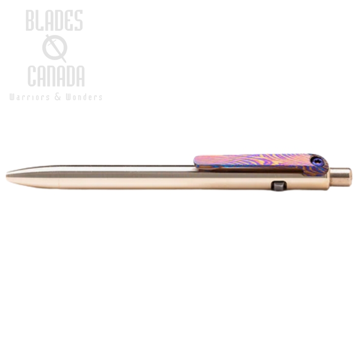 Tactile Turn Slim Side Click Pen Mini, Bronze with Timascus Clip (image for) Tactile Turn Slim Side Click Pen Mini, Bronze with Timascus Clip